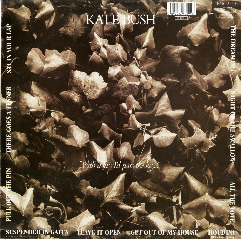 Kate Bush 『THE DREAMING』（1982年、EMI）英国盤LPジャケット裏